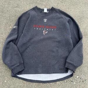 Vintage Reebok 90s Y2K Atlanta Falcons Sweater Sweatshirt Gray Grey Size L Large